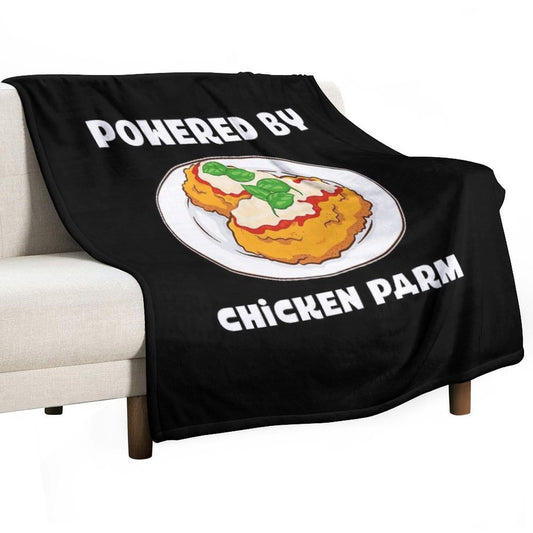 Italian Foodie Parmesan Powered By Chicken Parm Design Throw Blanket