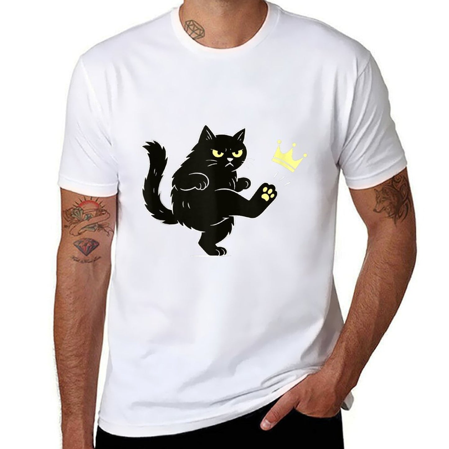 No Kings In America Funny Cat Quick-drying T-Shirt
