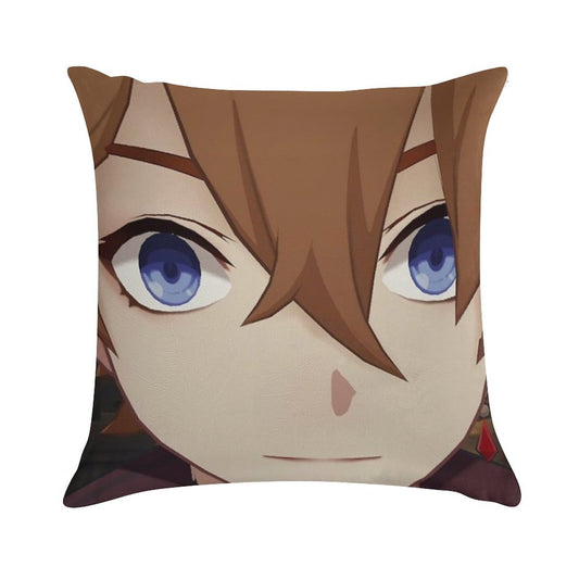 Childe (Tartaglia) Face Meme Soft High-Density Material Throw Pillow