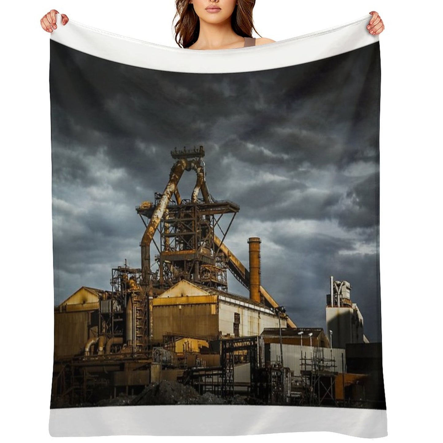 Redcar Blast Furnace Throw Blanket