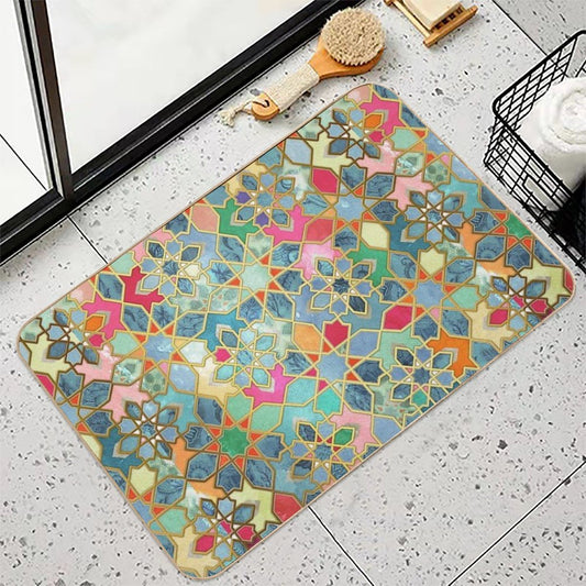 Gilt & Glory - Colorful Moroccan Mosaic Bath Mat