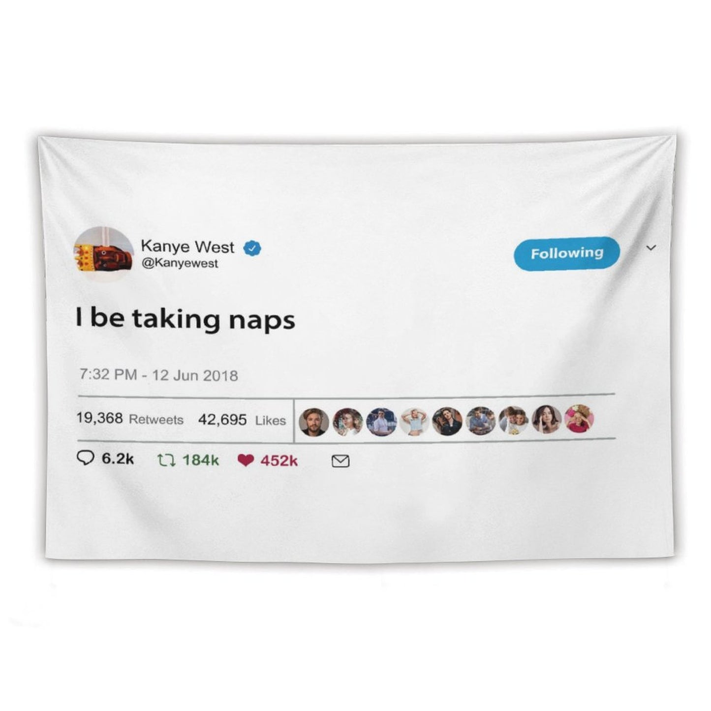 Kanye West I Be Taking Naps Tapestry