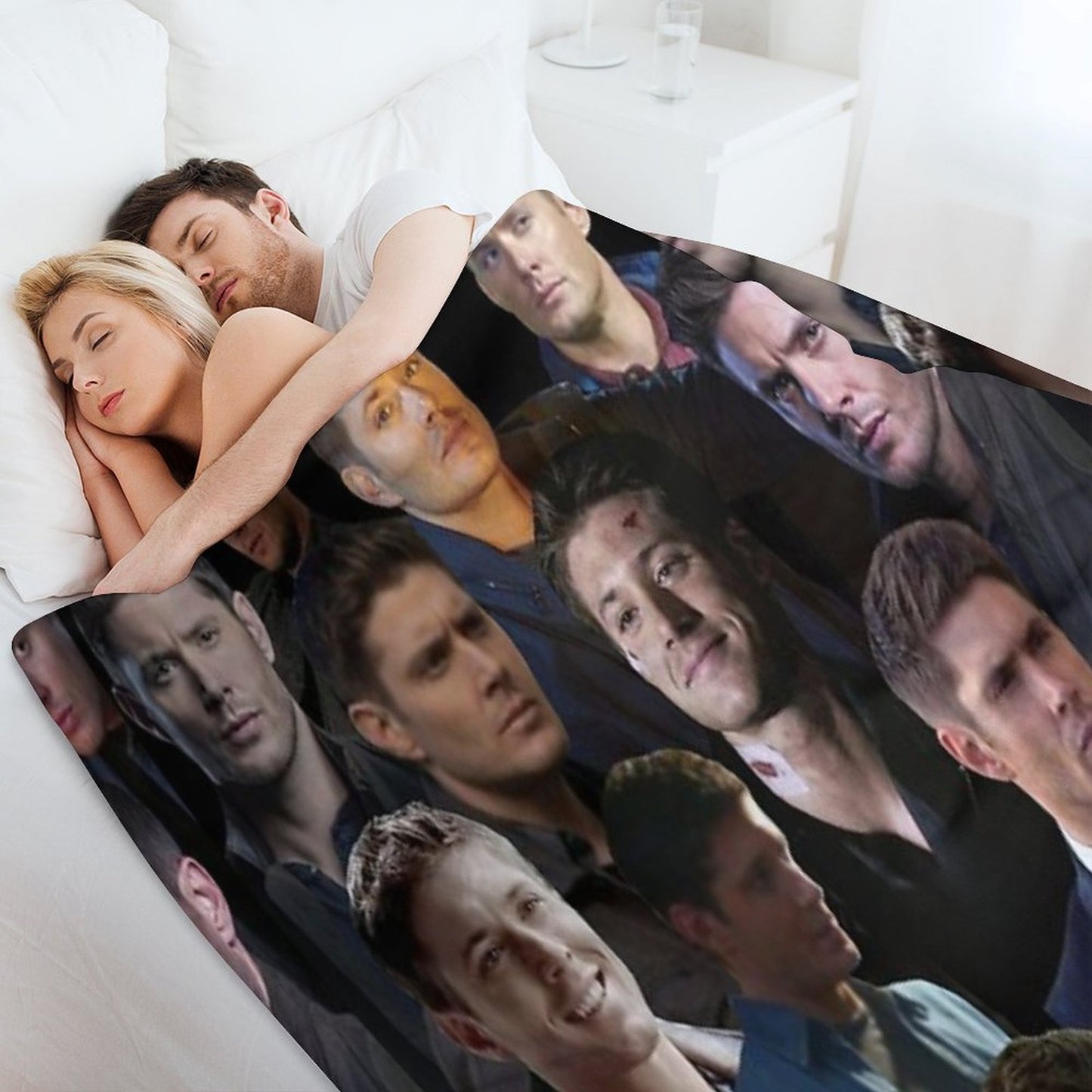 Dean Winchester Collage Throw Blanket