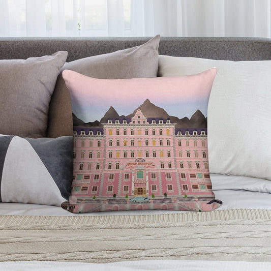 Grand Budapest Hotel Poster Wes Movie Rushmore Soft Decorative Cover Throw Pillow