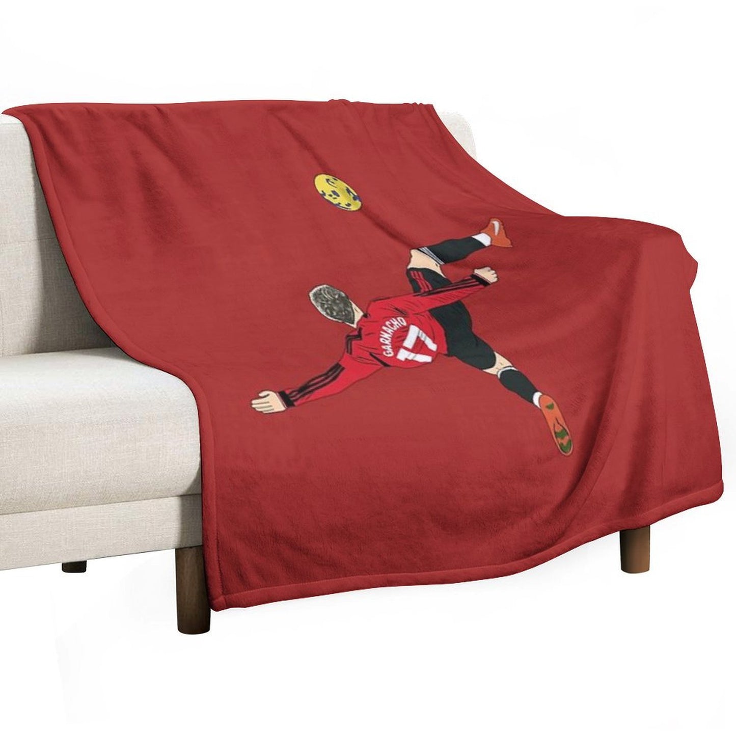 Alejandro Garnacho Bicycle Kick Overhead Goal Throw Blanket