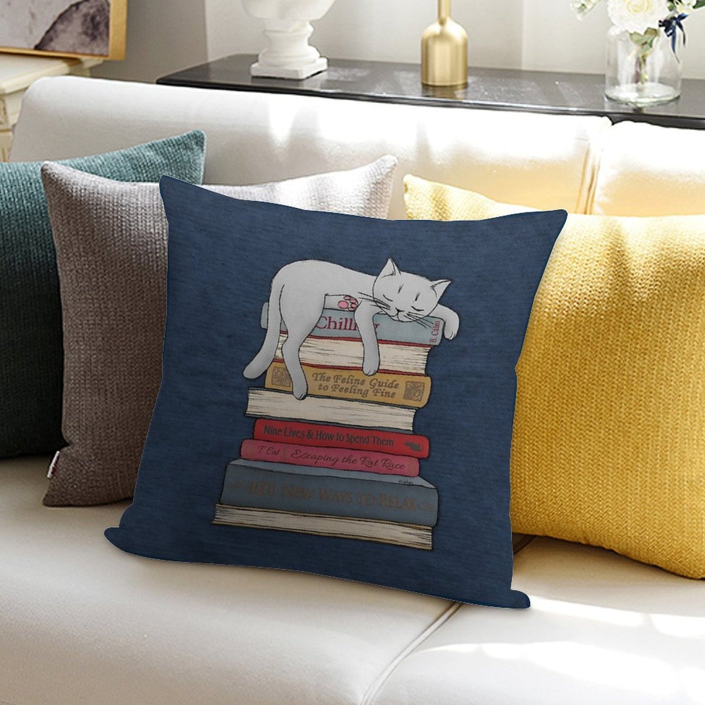 How to Chill Like A Cat Soft Multiple Sizes Throw Pillow