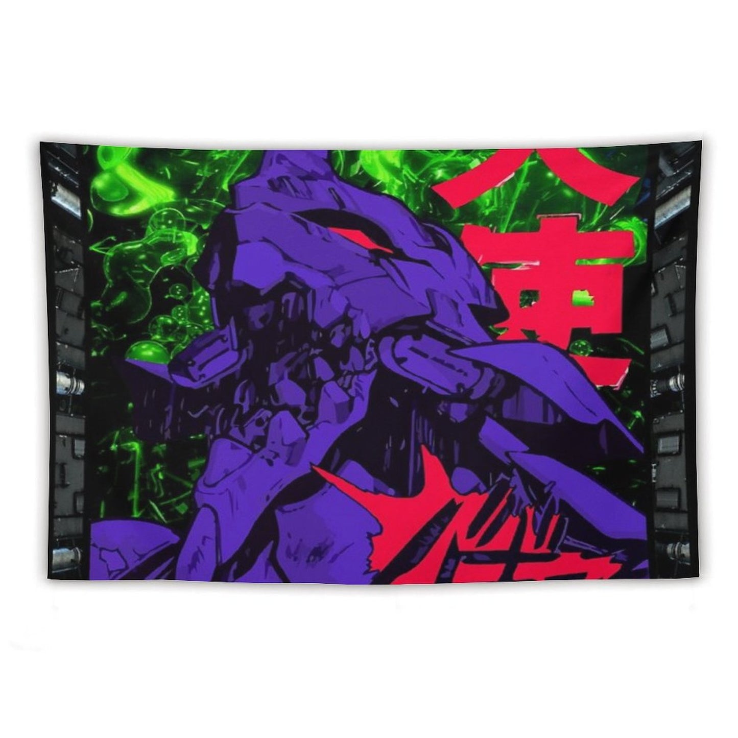 Neon Cyber Genesis Nerv Evangelion Tapestry