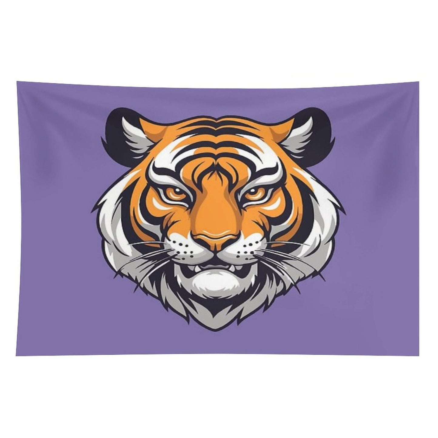 Tiger Mascot Digital Art Tapestry
