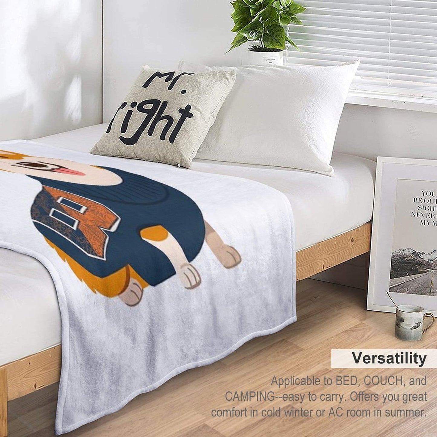 Bucknell Corgi Throw Blanket