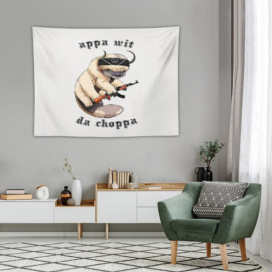 Appa With A Choppa Tapestry Tapestry