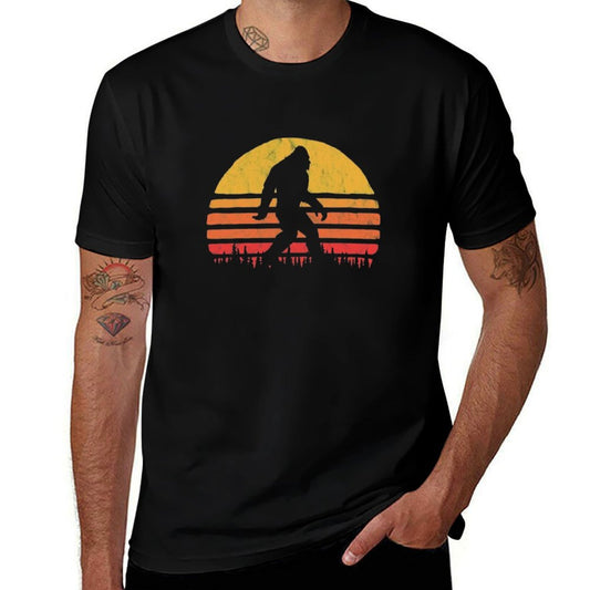 Retro Bigfoot Silhouette Sun Vintage  - Believe!  Affordable Price T-Shirt