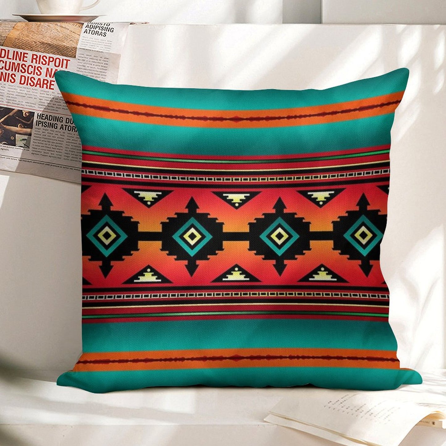 Canyon  Navajo Linen Throw Pillow Cover