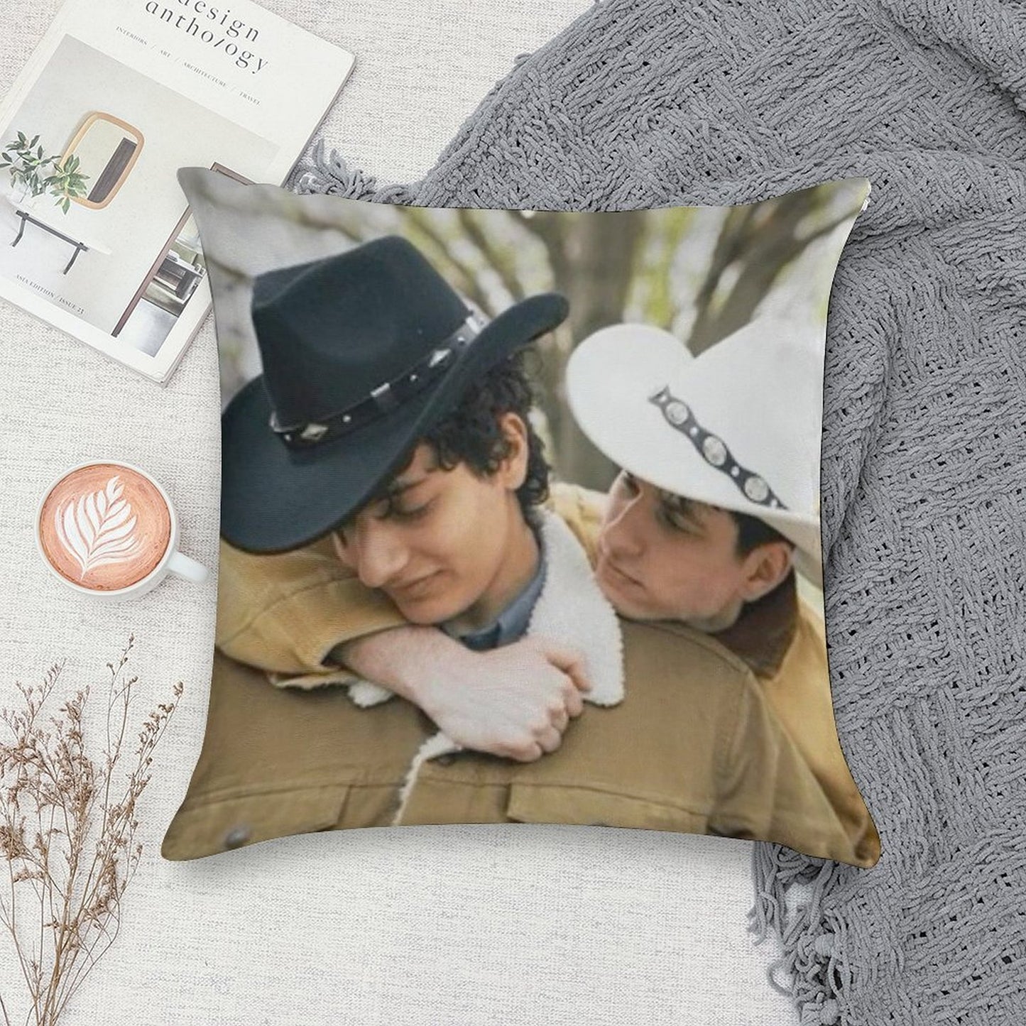 Slushy Noobz Brokeback Mountain Soft Bedroom Essential Throw Pillow