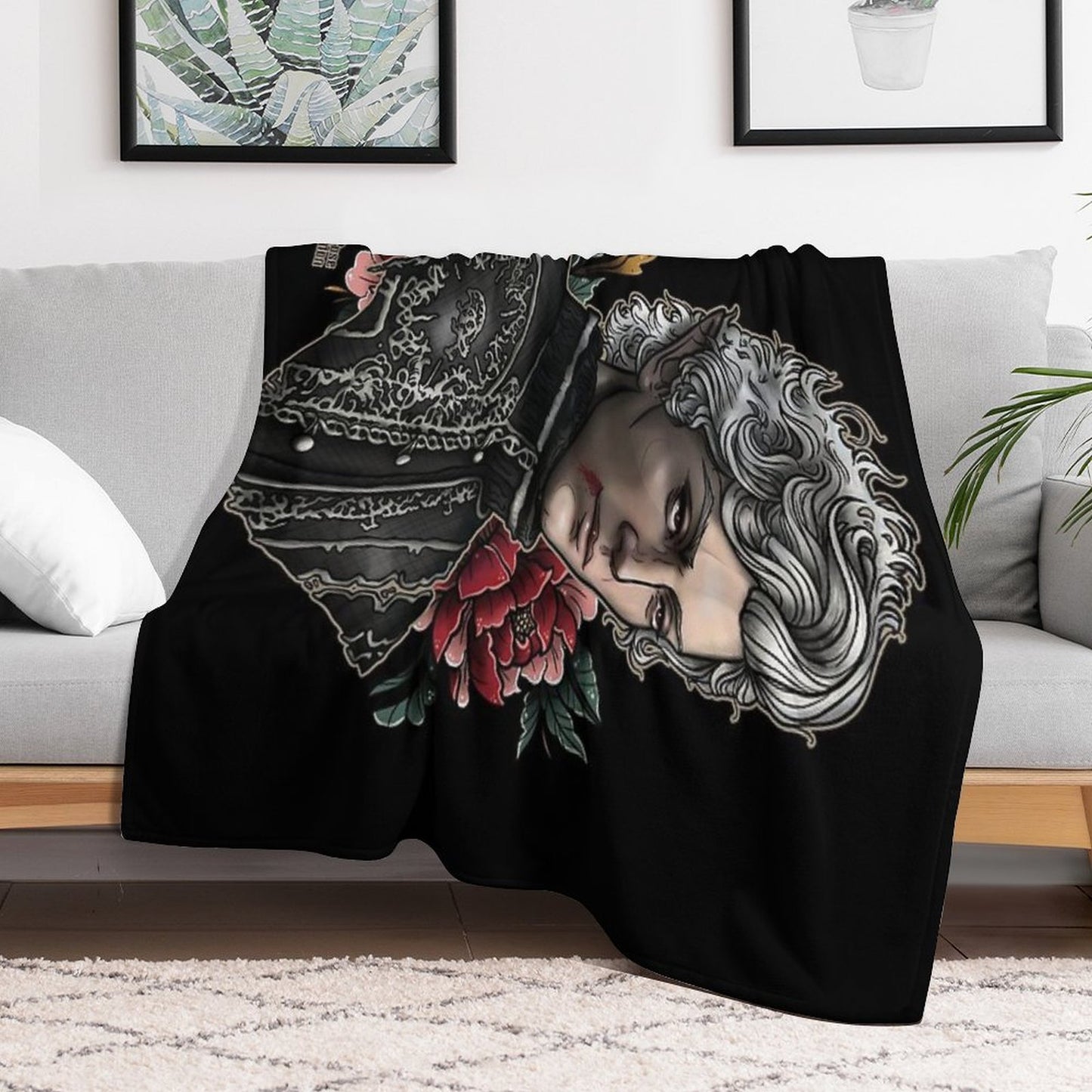 Astarion Vampire BF Throw Blanket