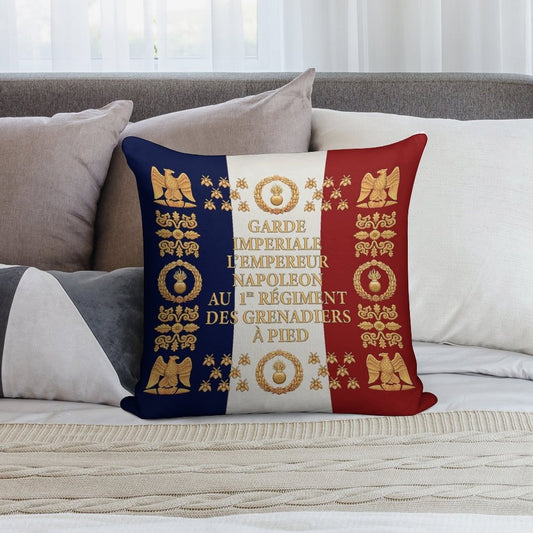 Napoleonic French 1er Garde Imperiale Flag Soft Skin-Friendly Throw Pillow