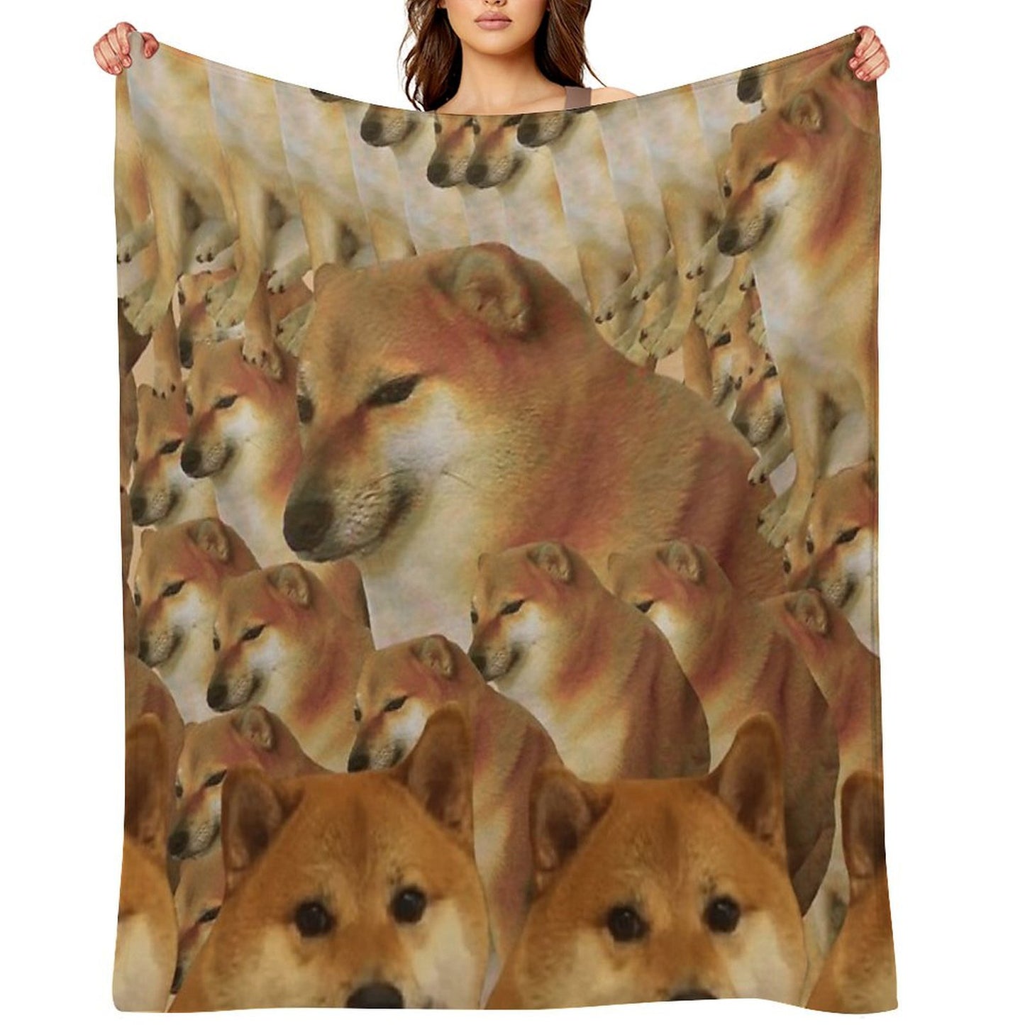Cheems Galore Throw Blanket