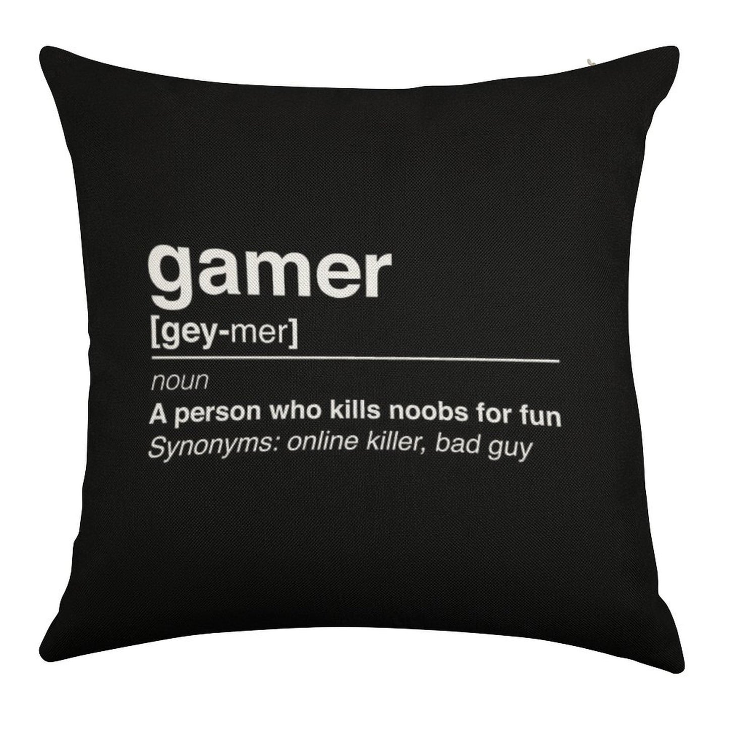 Gamer Definition Linen Throw Pillow Cover