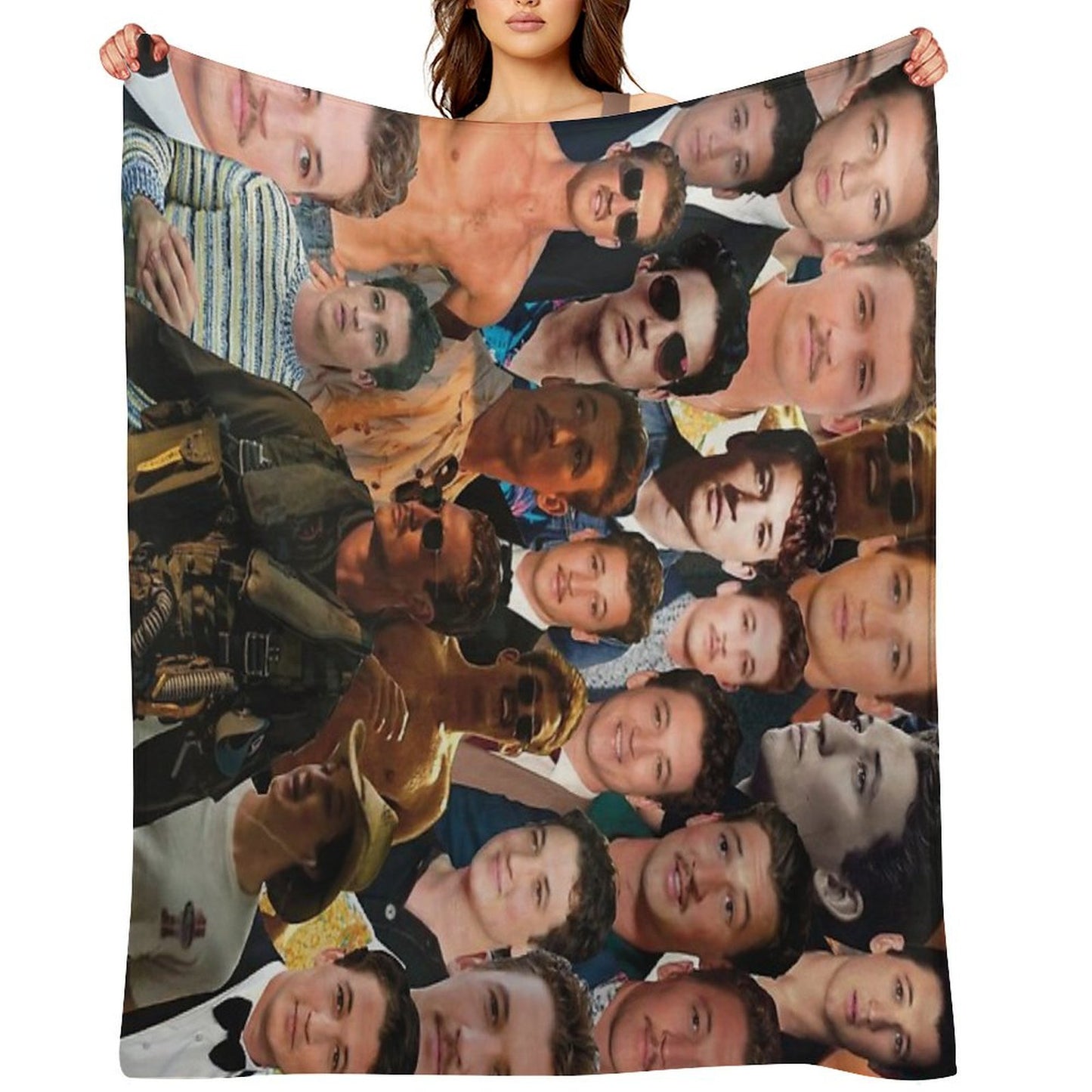 Miles Teller Photo Collage Throw Blanket