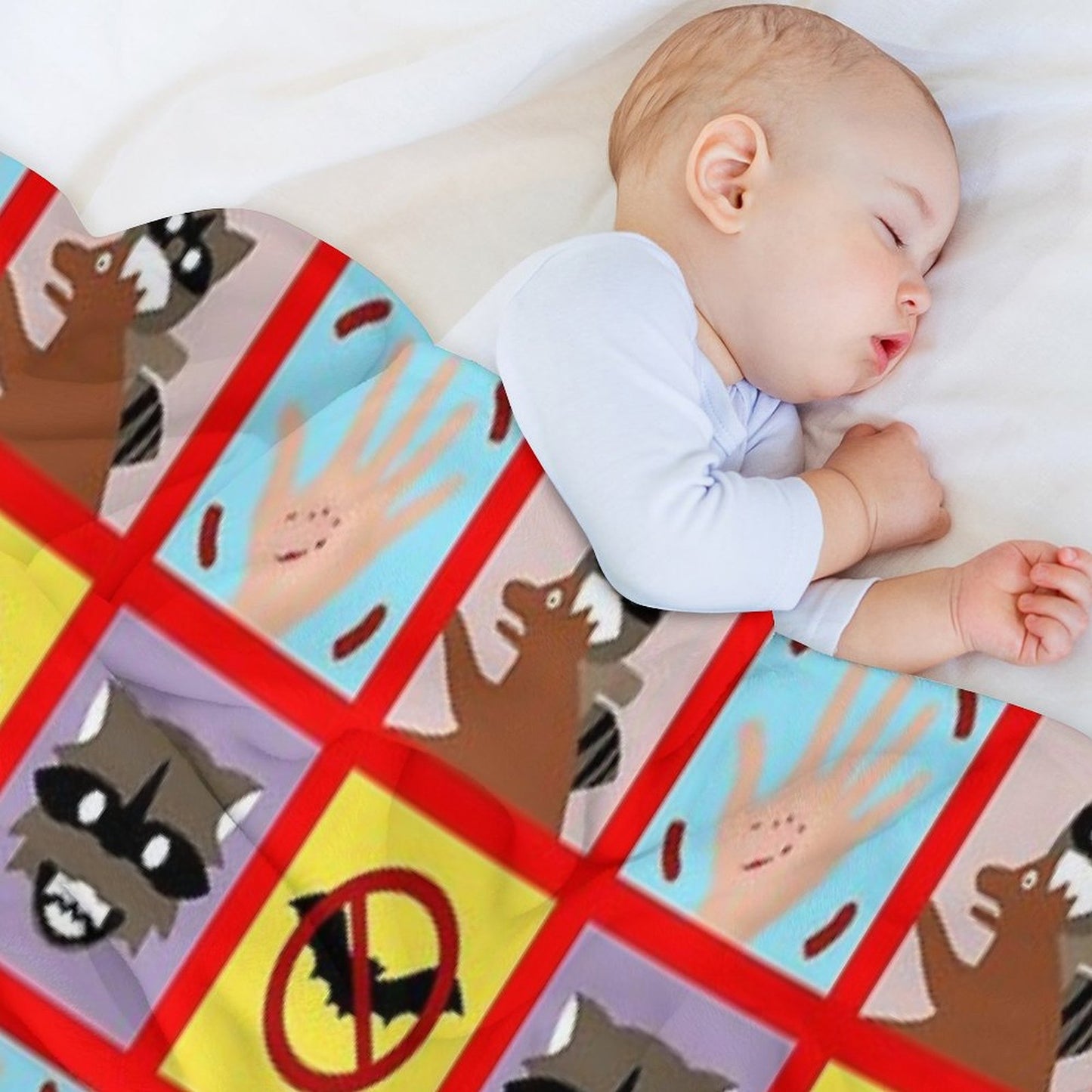 Rabies Quilt Throw Blanket