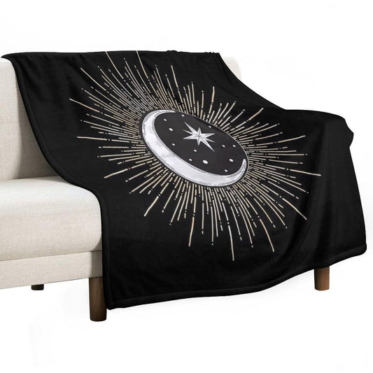 Darklina Moon Throw Blanket