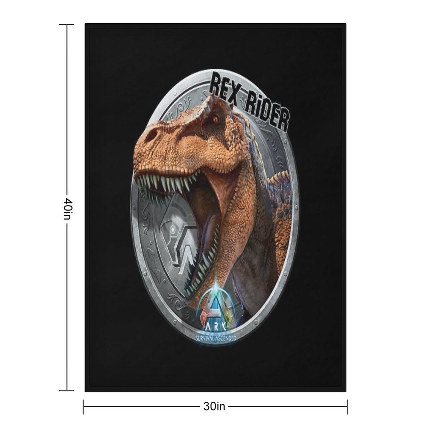 ARK Survival Ascended - Rex Rider Throw Blanket