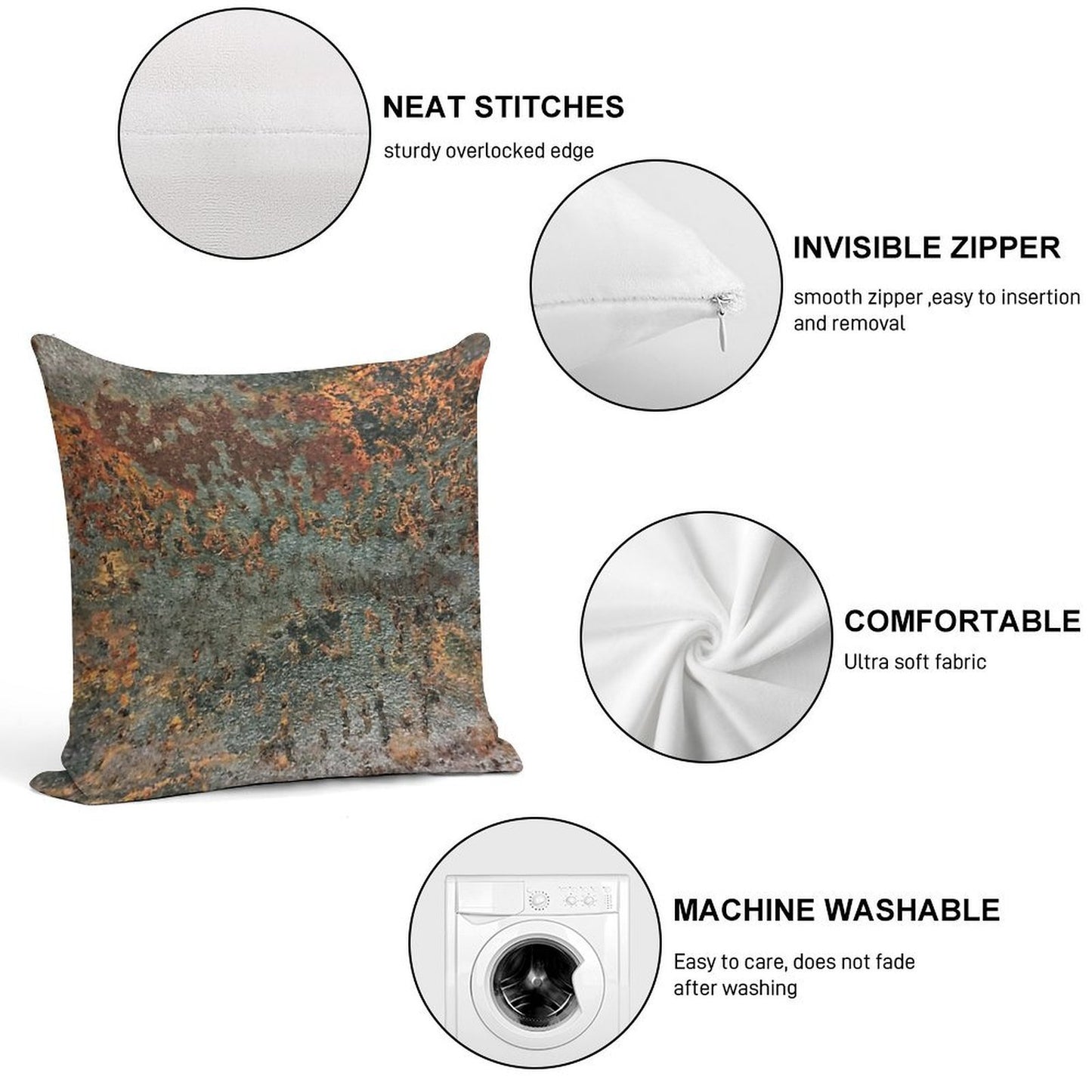 Rust Soft Multiple Sizes Throw Pillow