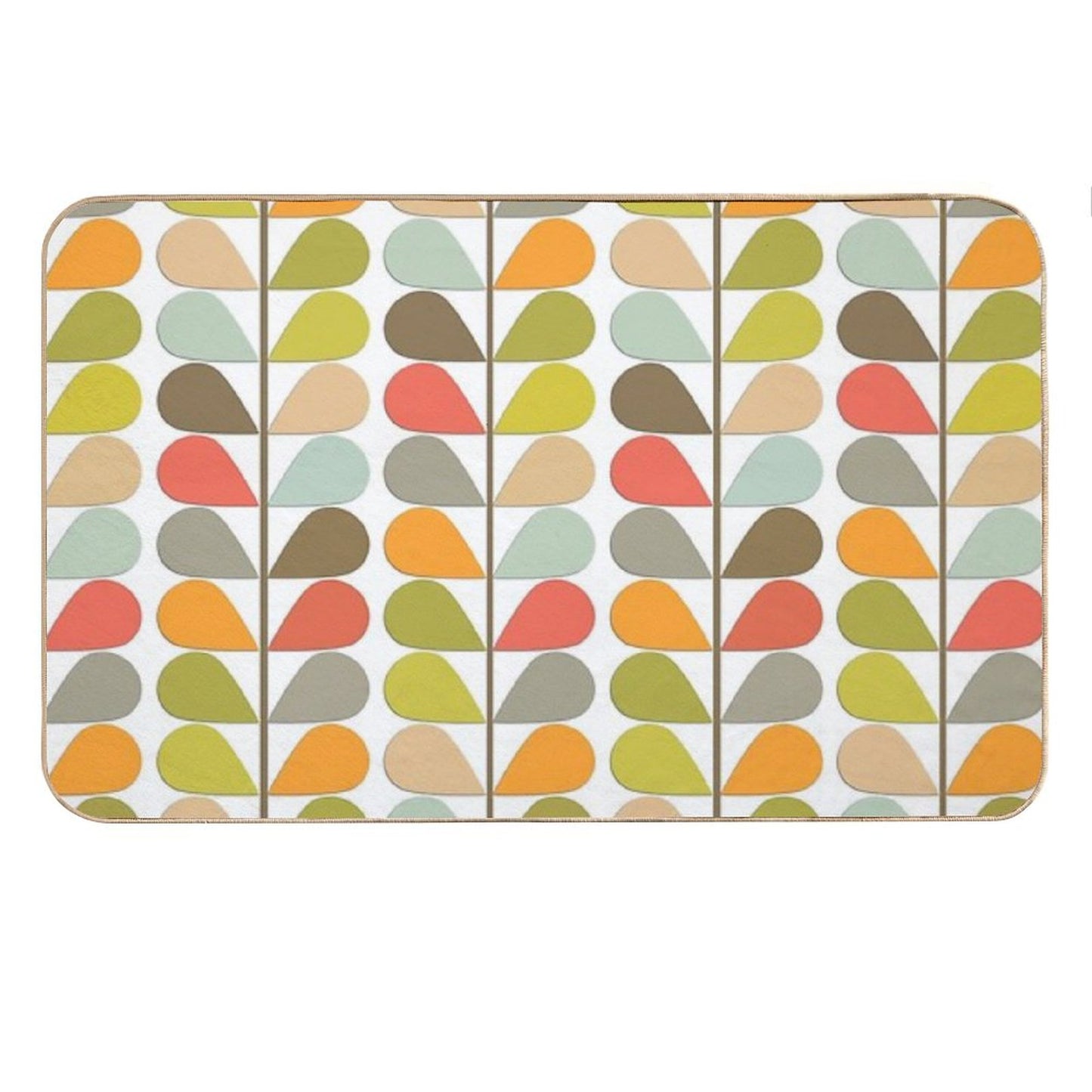 Retro 60s Midcentury Modern Pattern Bath Mat