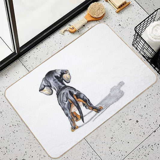 Dachshund Dog Pupy Back Bath Mat
