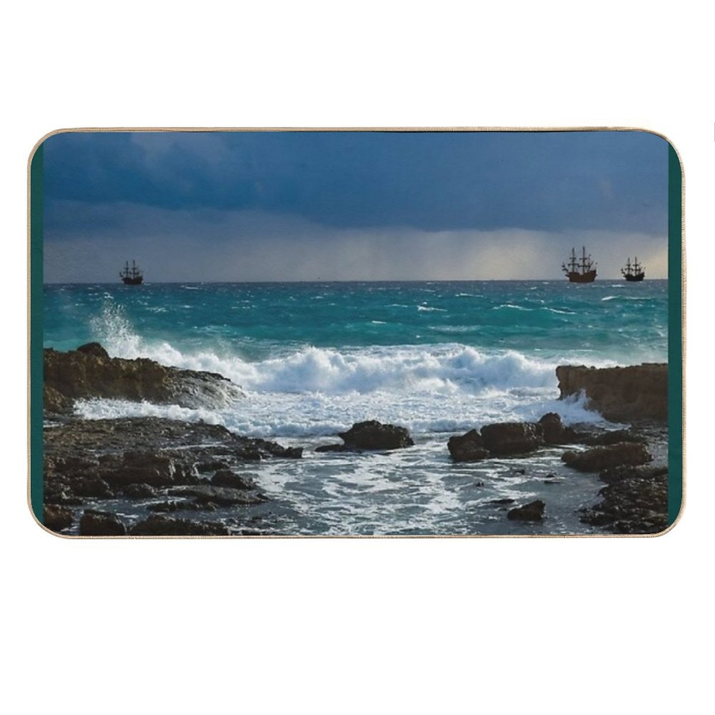 OCEAN WAVES Bath Mat
