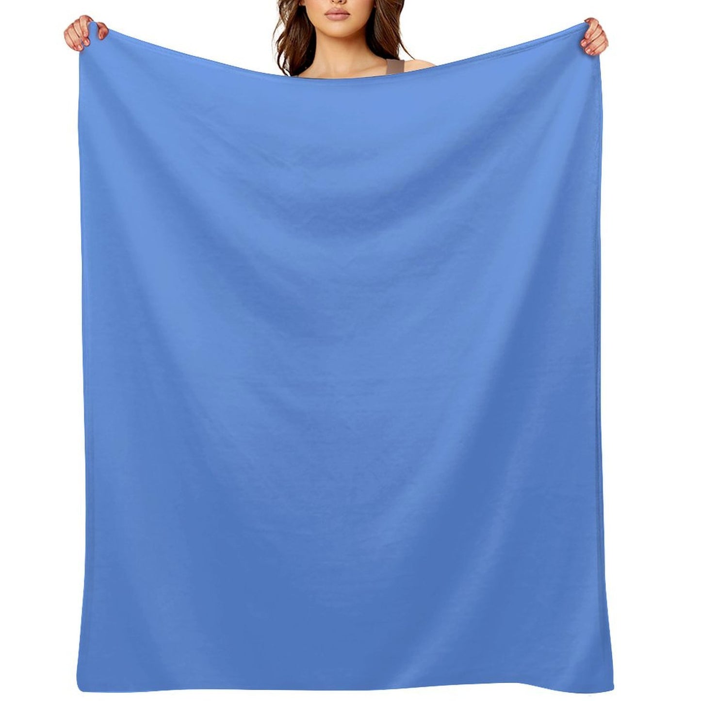 Cornflower Blue Throw Blanket