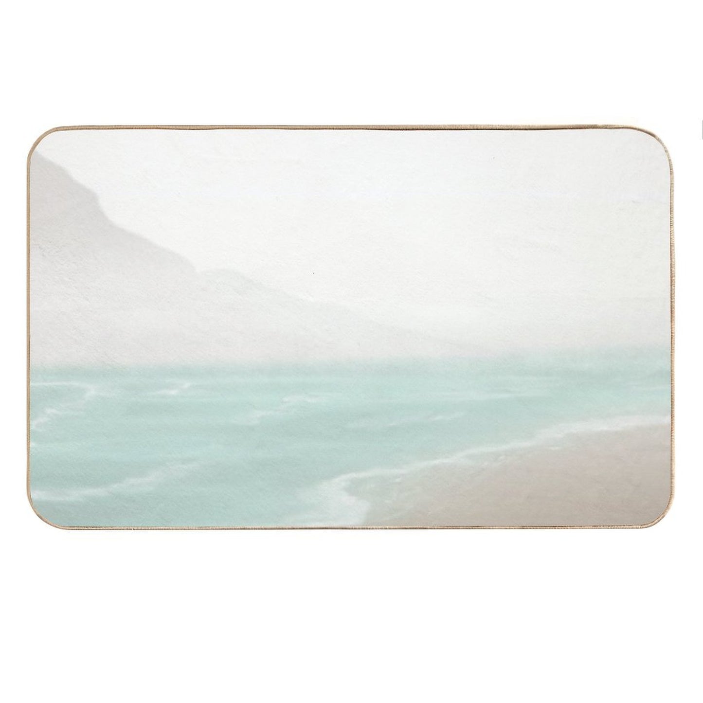 Neutral Colors Beach Bath Mat
