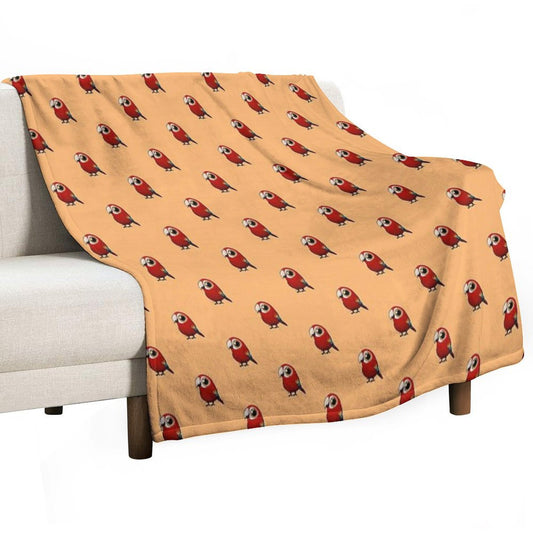 Cute Fat Macaw Throw Blanket