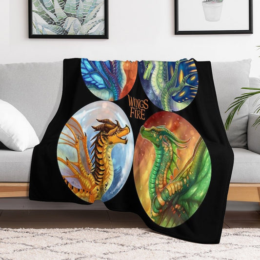 Wings of Fire - Heroes of The Lost Continent Throw Blanket