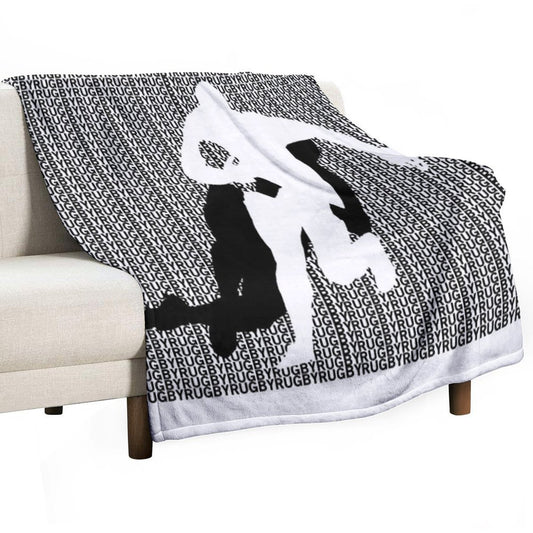 Rugby Tackle Throw Blanket
