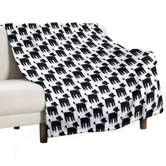 Black Poodle(s) Throw Blanket