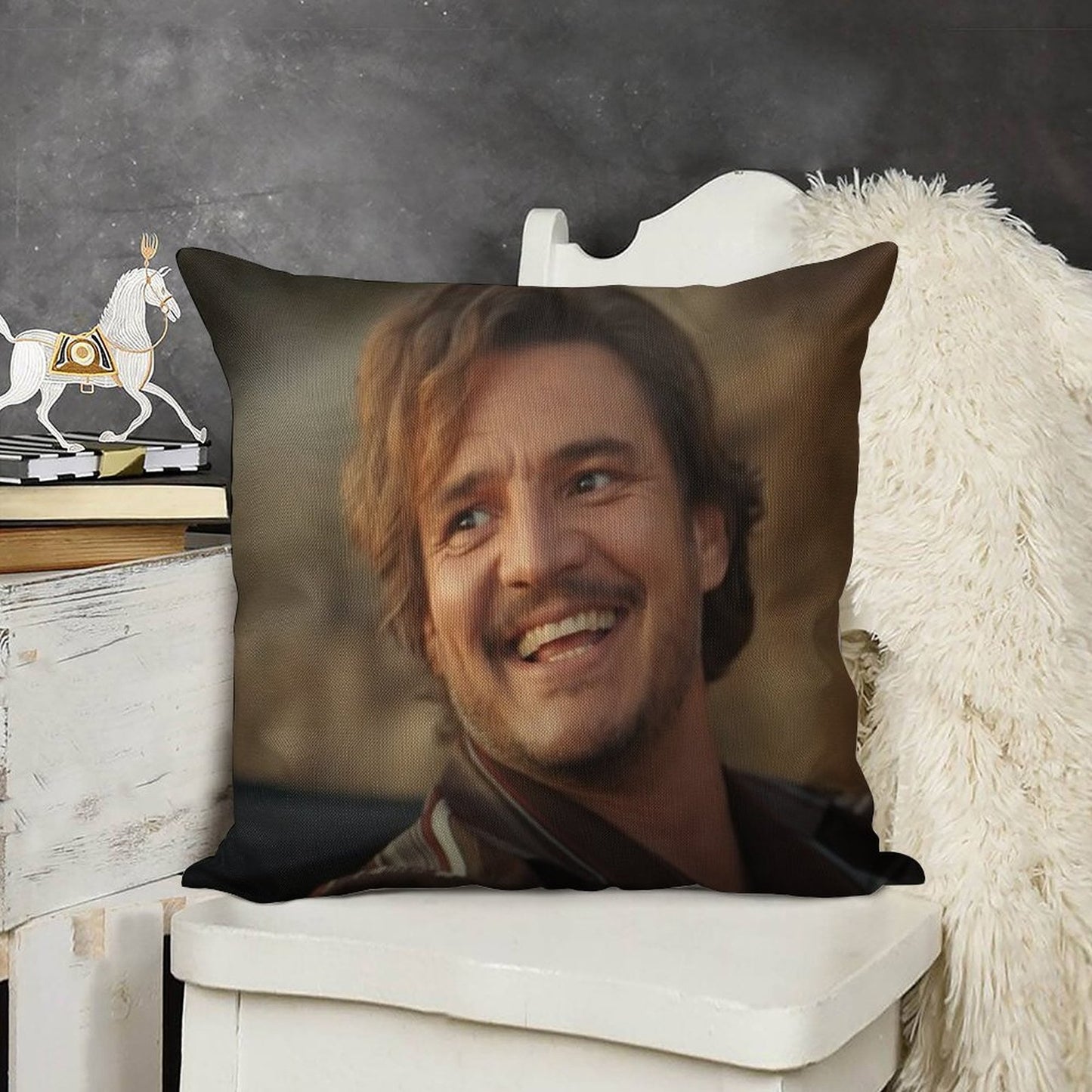 Unhinged Pedro Pascal Linen Throw Pillow Cover