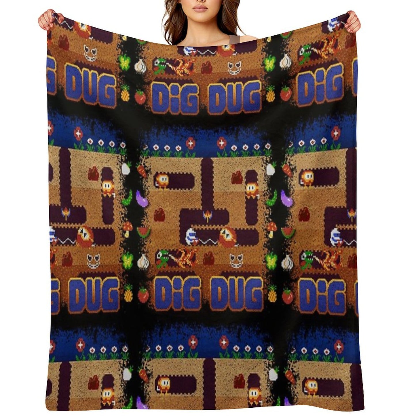 Dug Dig Throw Blanket