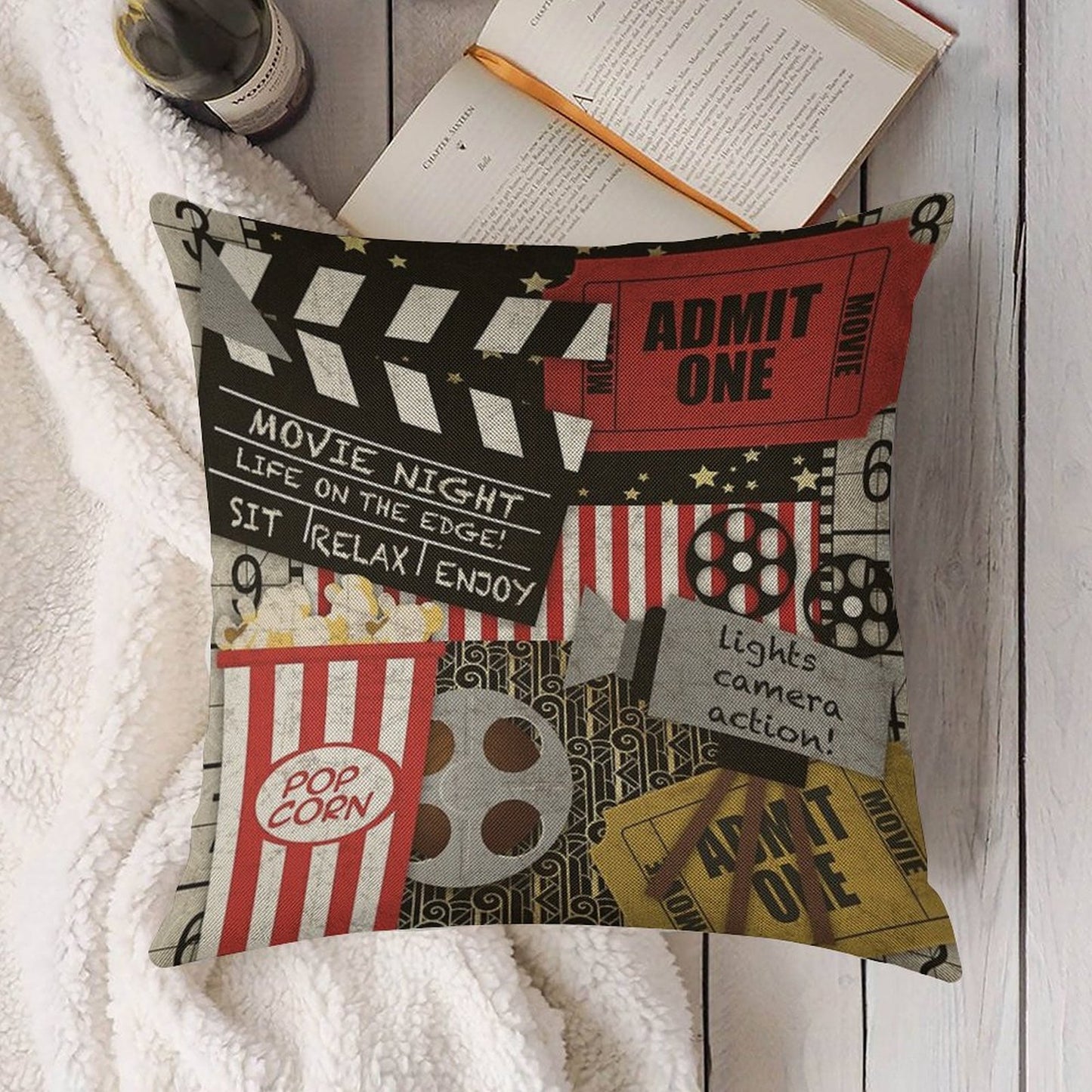 Home Movie-JP3516 Linen Throw Pillow Cover