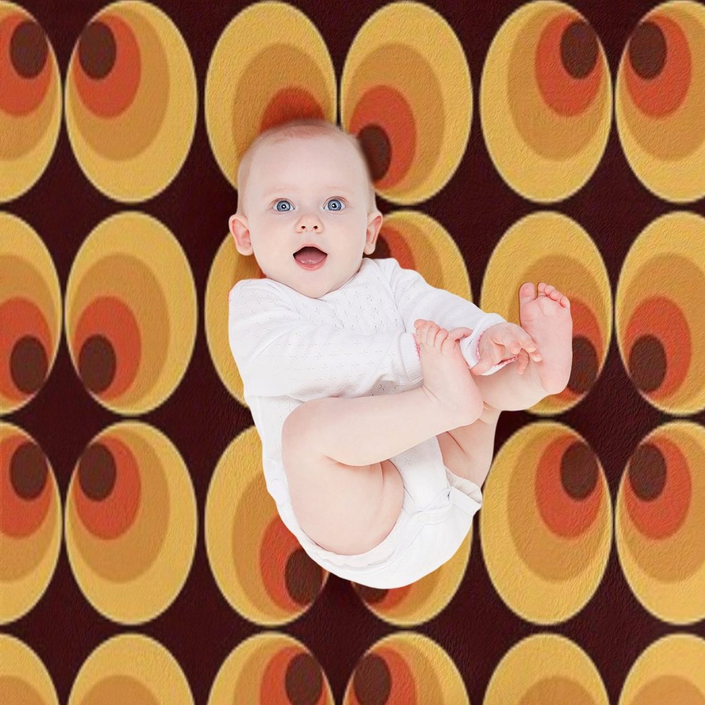 Retro Orange Throw Blanket