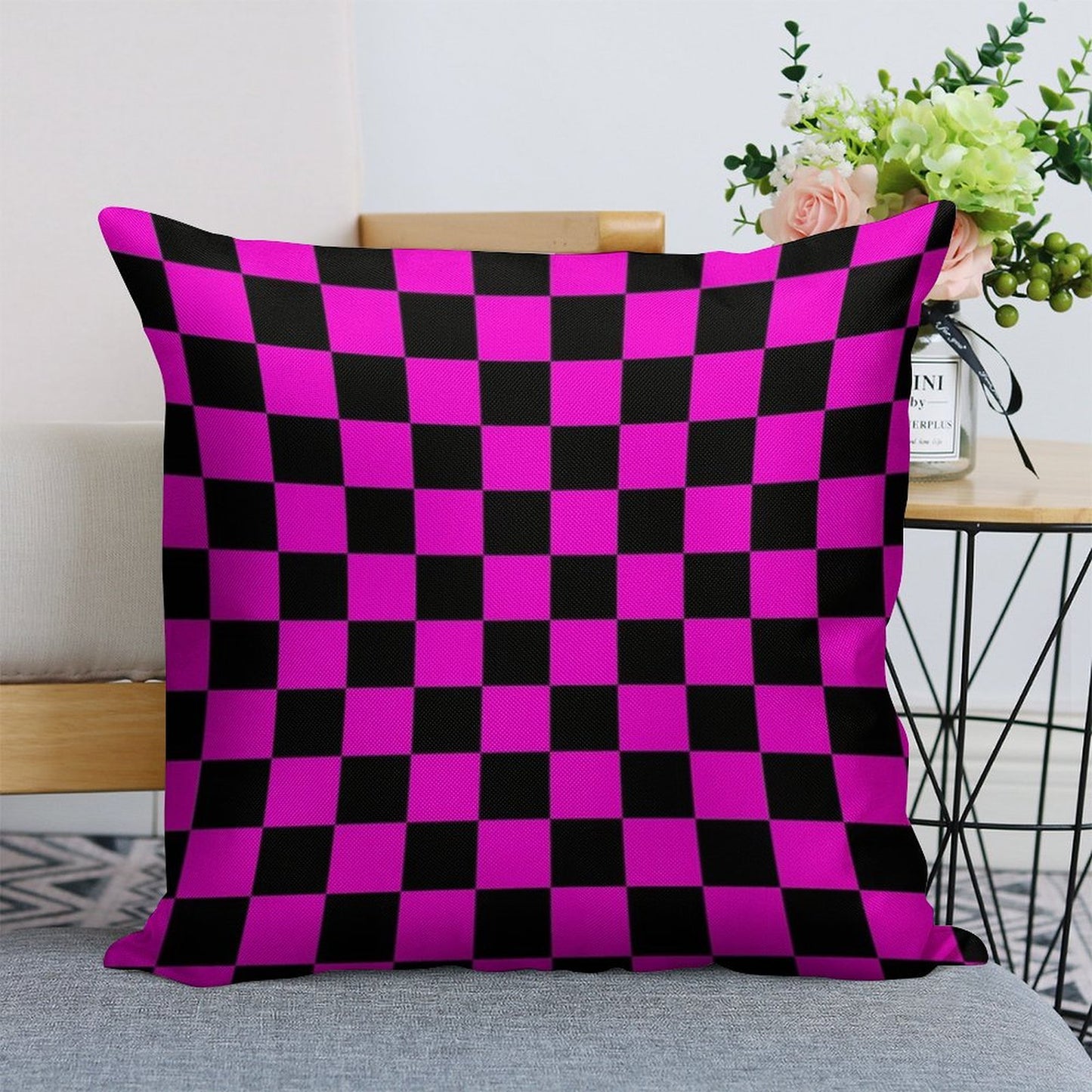 Garry's Mod Missing Textures Pattern (High Quality) Linen Throw Pillow Cover