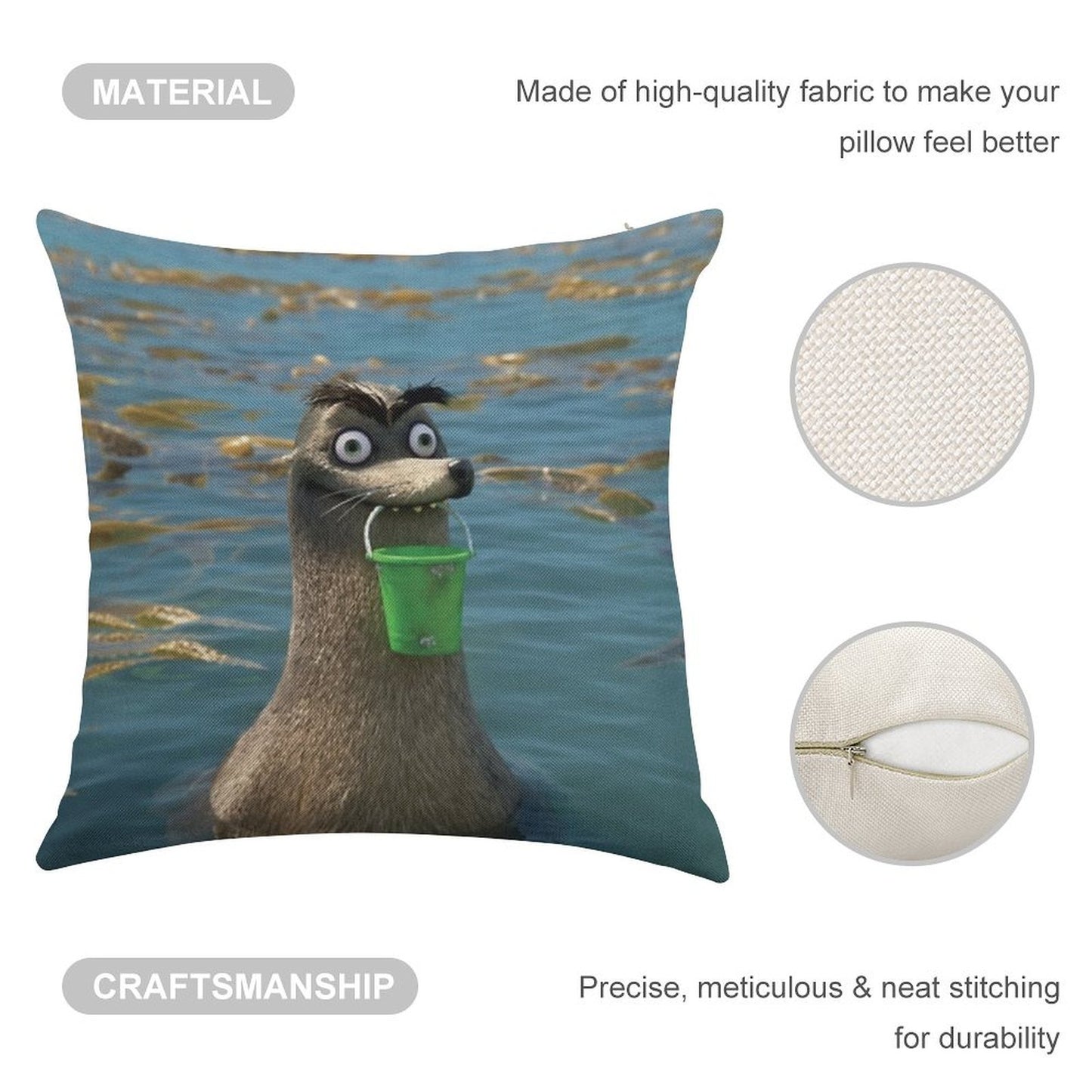 Gerald Linen Throw Pillow Cover