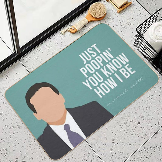 Just Poopin' Michael Scott Bath Mat