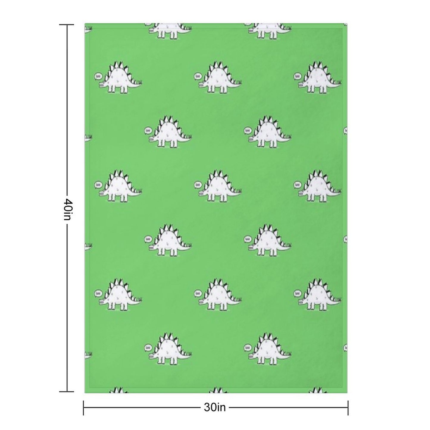 Cartoon Stegosaurus Throw Blanket