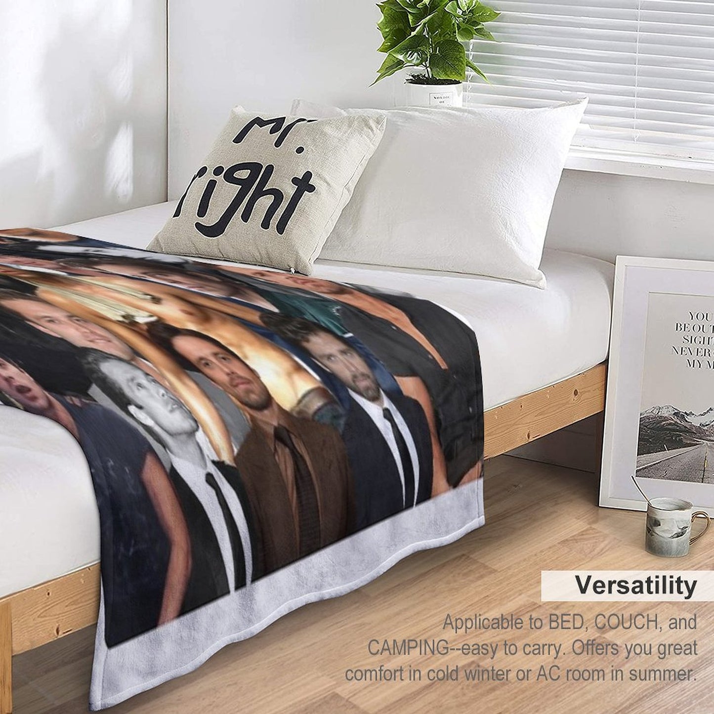 Sebastian Stan Collage Throw Blanket