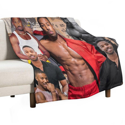 Michael B. Jordan Photo Collage Throw Blanket