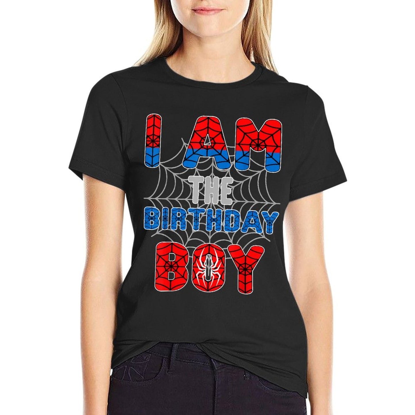 Spider Web Birthday Party I'm The Birthday Boy T-Shirt