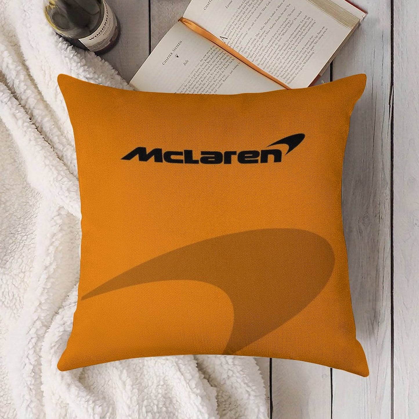Minimalistic Mclaren Formula 1 Team Inspired Iphone Cover And Samsung Mobile Case Best Gift for F1 Fans Linen Throw Pillow Cover