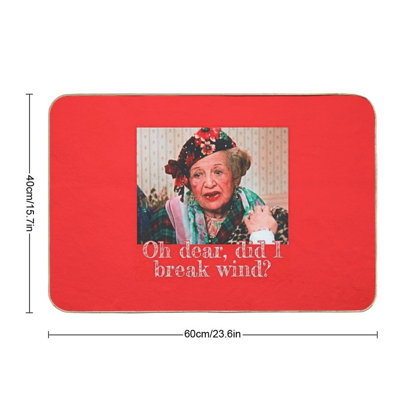 Oh Dear, Did I Break Wind Christmas Vacation (Red Border) Bath Mat