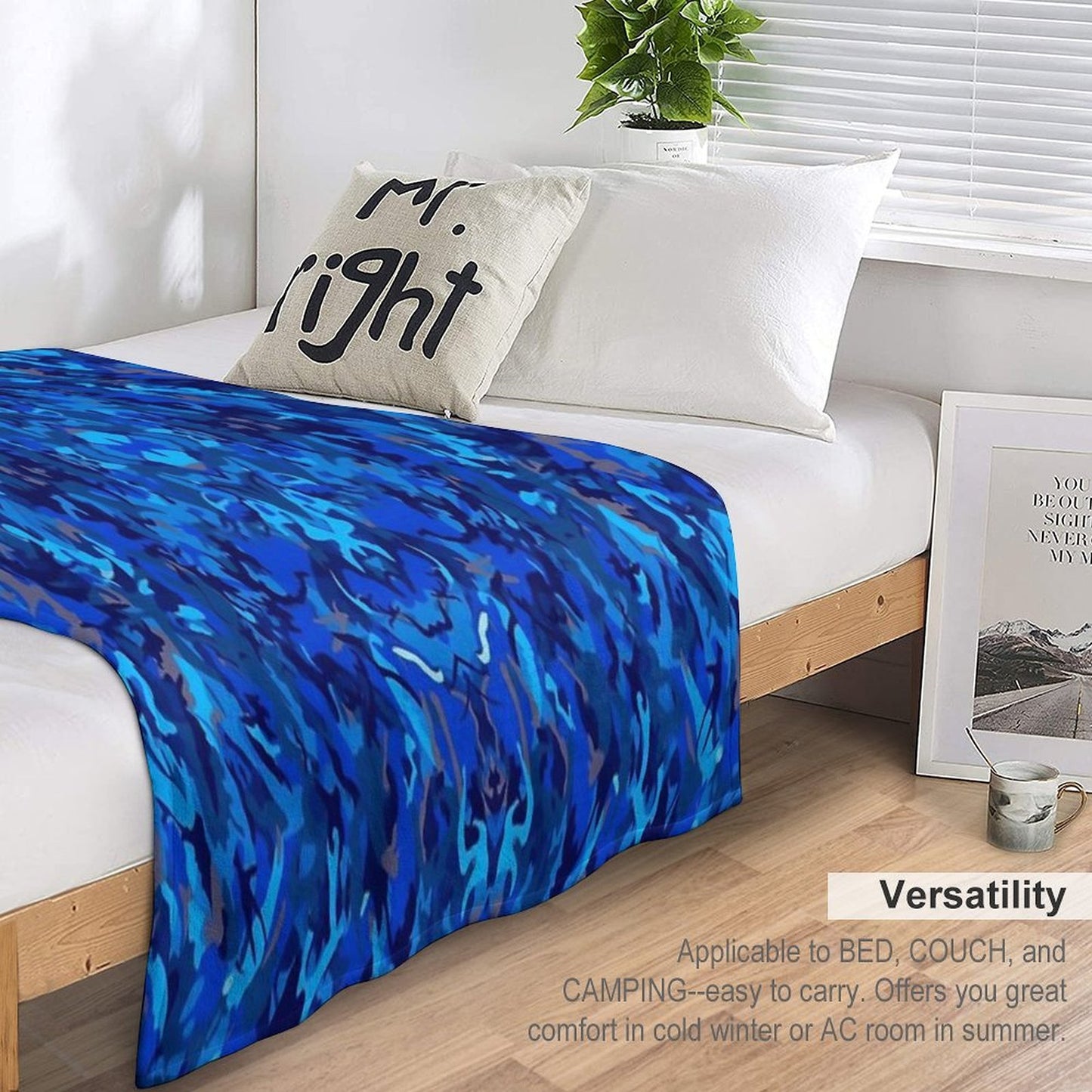 A Mix Up of The Blues Throw Blanket