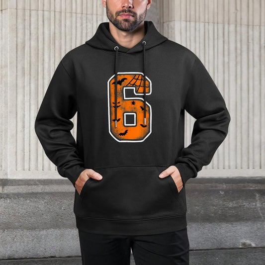 Number 6 6th Birthday Boy Six Halloween Happy Birthday Adjustable Hood Hoodie